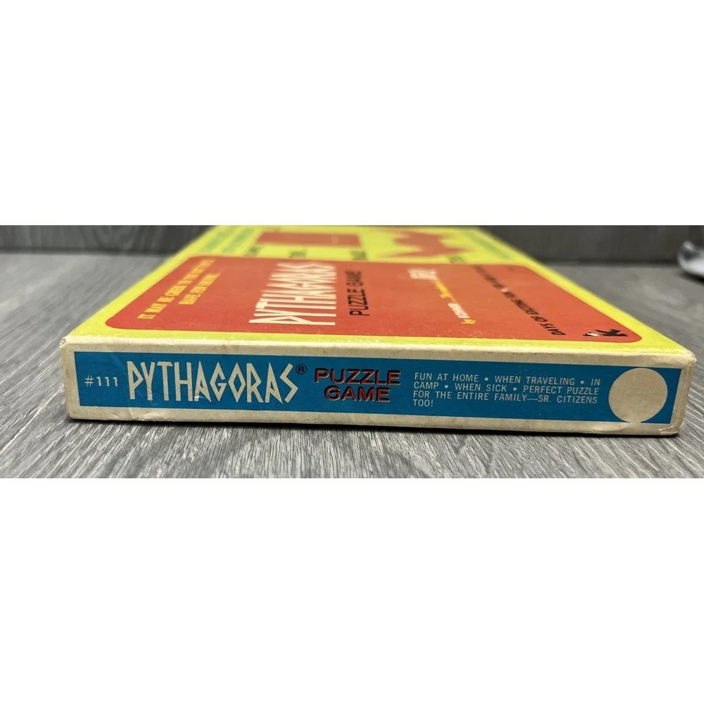 Vintage Pythagoras Puzzle Game by Kohner Hi-Q Tangram Brain Teaser 179 Designs